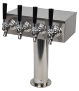 4 FAUCET SS TOWER - 3" BASE.