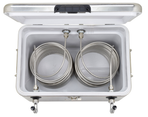 DOUBLE COOLER-2-100' COILS- METAL 54QT COOLER.