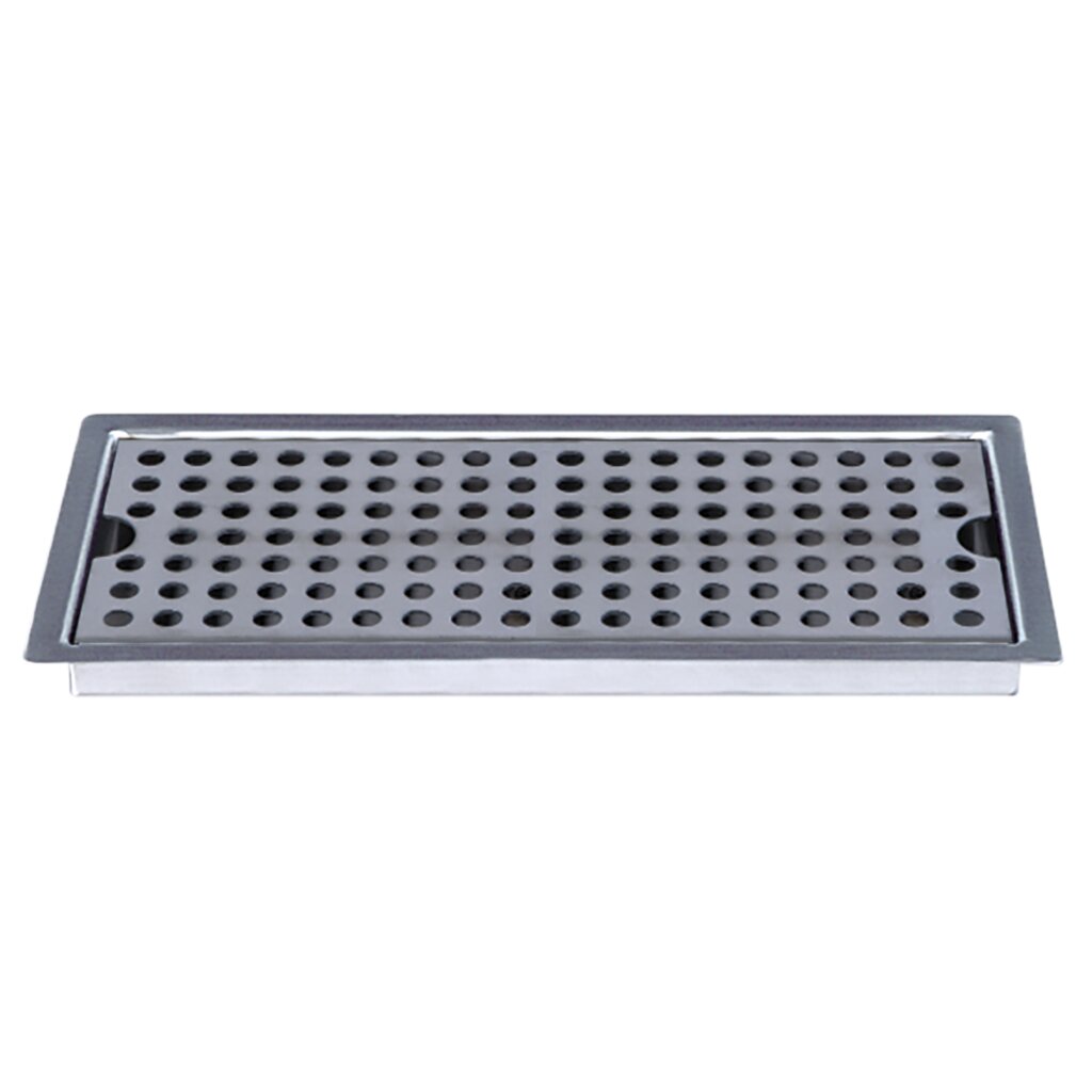 12" Stainless Steel Flush Mount Drip Tray, w/ Drain