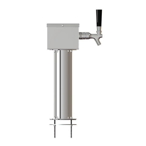 Image of T Box 6 faucets, Glycol Tower complete with SS lines and SS faucets.