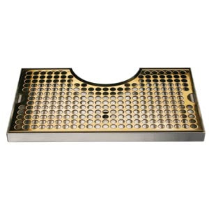 14" SS/PVD Brass Cut-Out Surface Mount, 4" Column