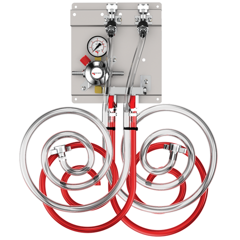 Image of 2 Kegs, Secondary Panel with Manifold