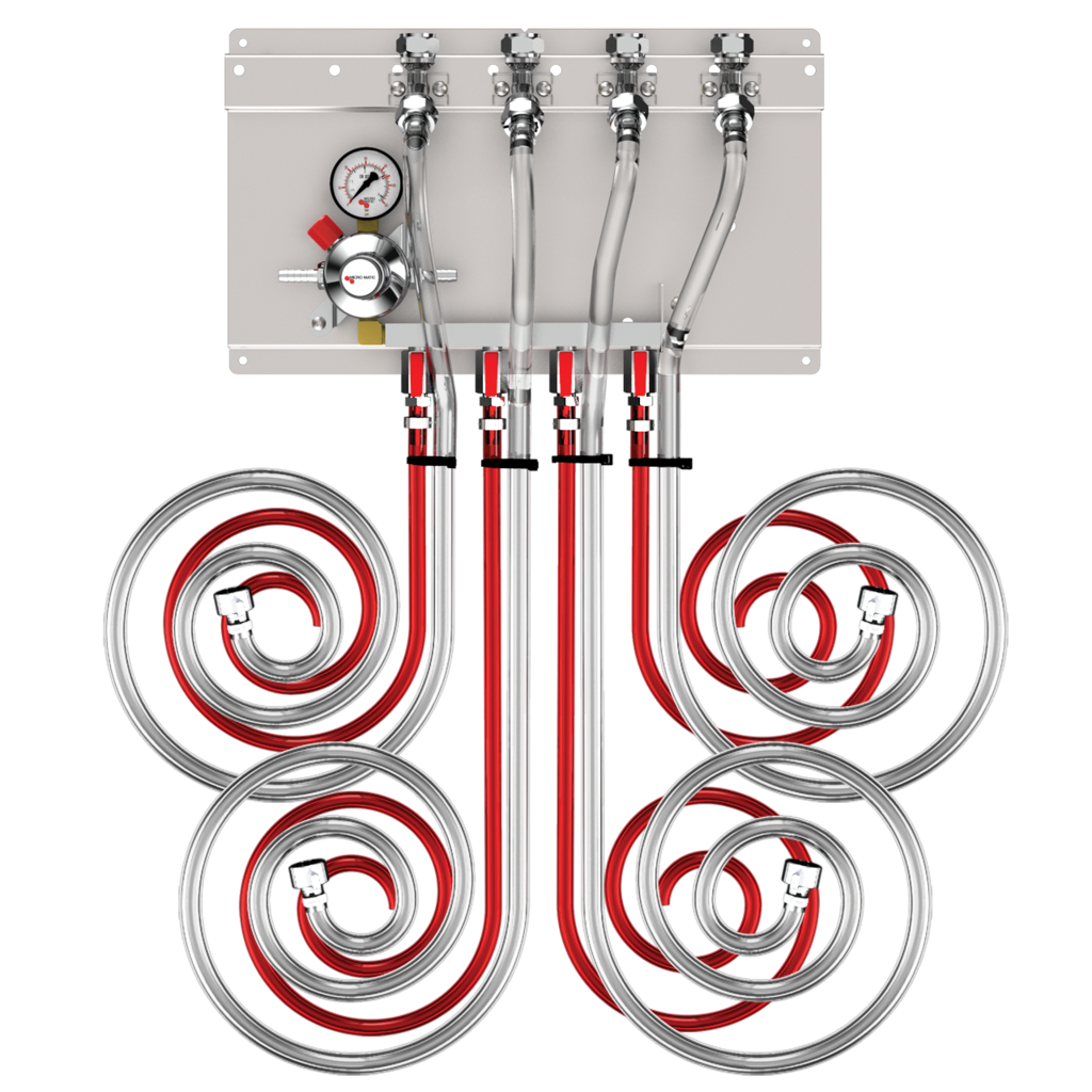 4 Kegs, Secondary Panel with Manifold