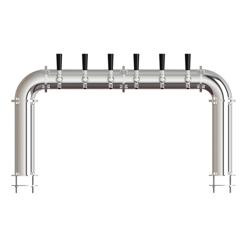 Beer Tower 6 Tap Stainless Pass-Thru ARCADIA 6W, Glycol