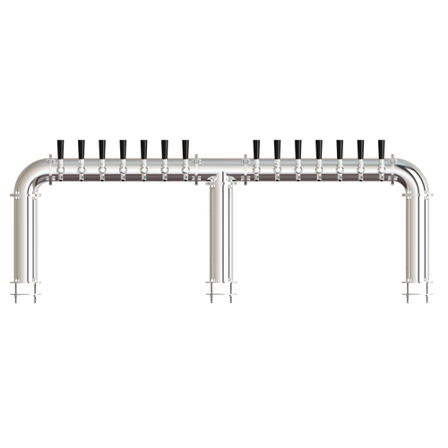 Beer Tower 14 Tap Stainless Pass-Thru ARCADIA 14, Glycol