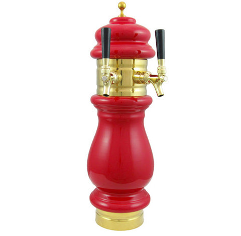 Image of Ceramic Draft Beer Tower SILVA 2 Tap - Glycol Cooled