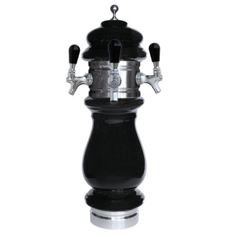 Ceramic Draft Beer Tower SILVA 3 Tap - Air Cooled