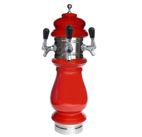 Image of Ceramic Draft Beer Tower SILVA 3 Tap - Air Cooled