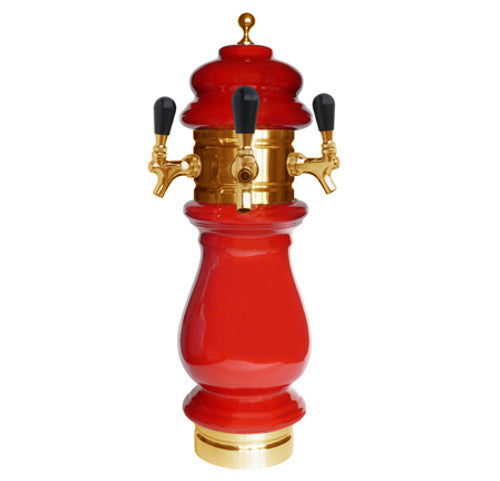 Ceramic Draft Beer Tower SILVA 3 Tap - Air Cooled