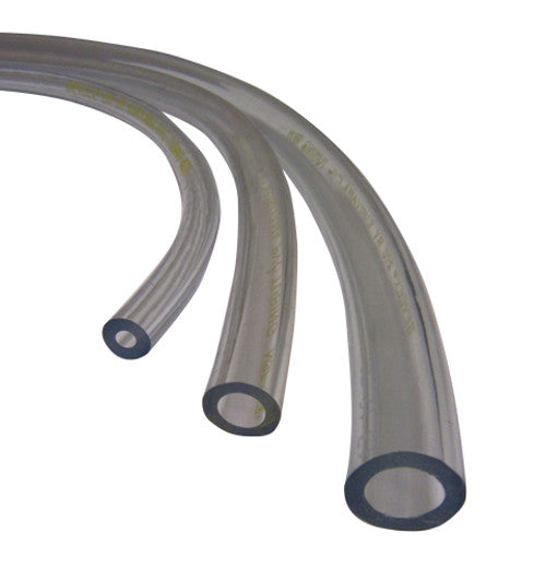 Clear Bevlex PVC Tubing, 3/16"x7/16", 100'/Coil
