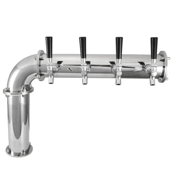 Beer Tower 4 Tap Stainless Elbow-style PERSEY 4, Glycol