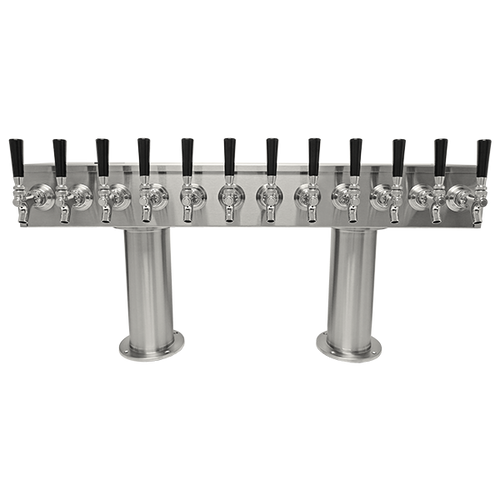 Beer Tower 12 Tap Pass-Thru, 3 Inch Pedestal, Air