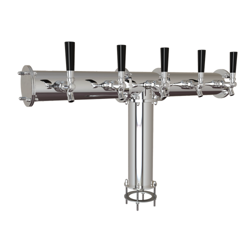 Beer Tower 5 Tap Stainless T-shaped TERRA 5, Glycol