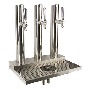Skyline Beer Station, 3 Faucet, Polished Stainless Steel