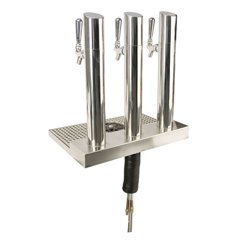 Skyline Beer Station, 3 Faucet, Polished Stainless Steel