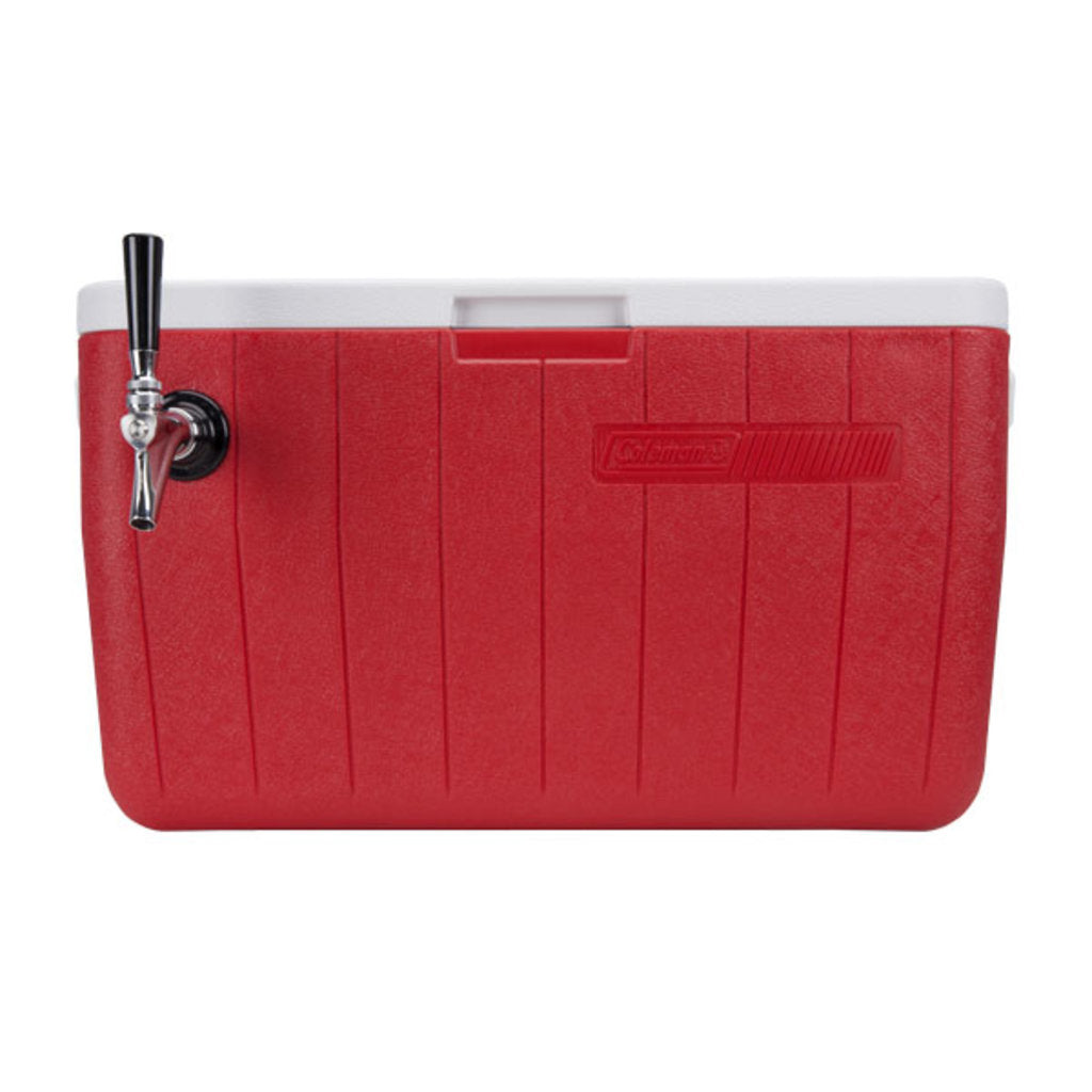 48 Qt. Coil Cooler - 1 Faucet, Red - 304 SS