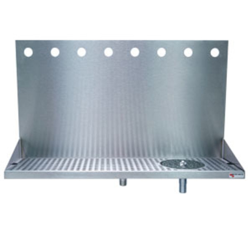 24" Stainless Steel Wall Mount Glass Rinser Drain Tray - 8 Faucet