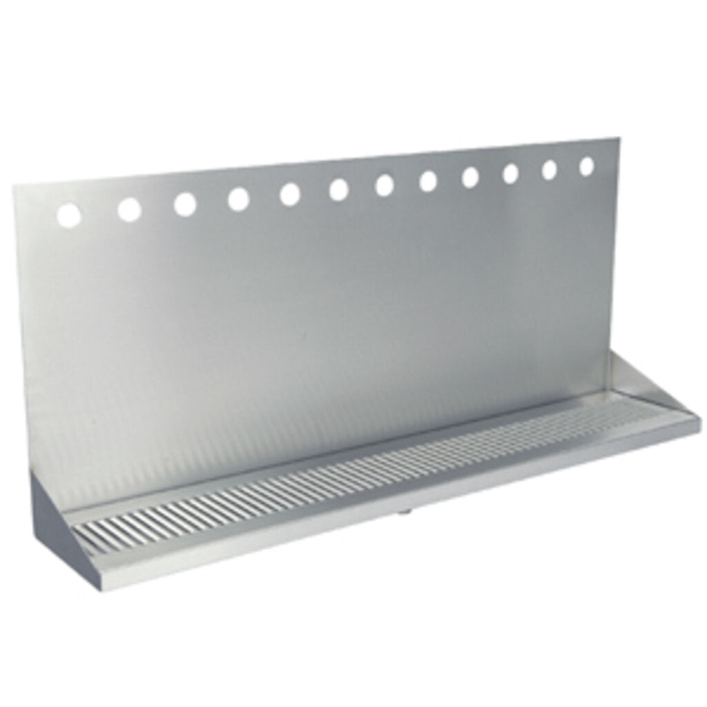 36" Stainless Steel Wall Mount Drain Tray - 12 Faucet - 3" Center