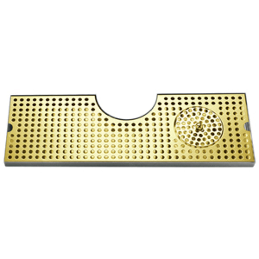 24" Stainless Steel Tray with PVD Grid Surface Mount, 4" Column
