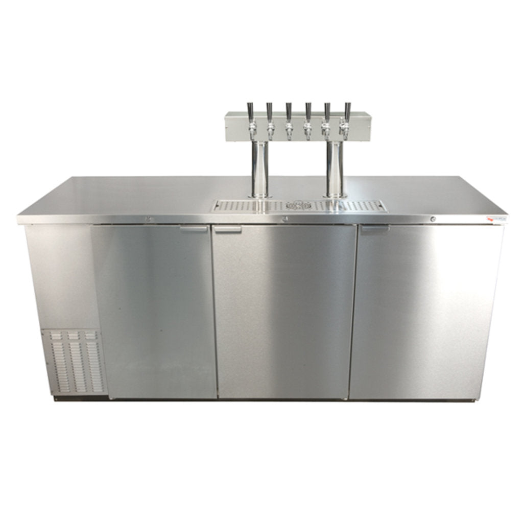 Pro-Line Tower Conversion - Double Pedestal - 6 Faucets - Polished Stainless Steel