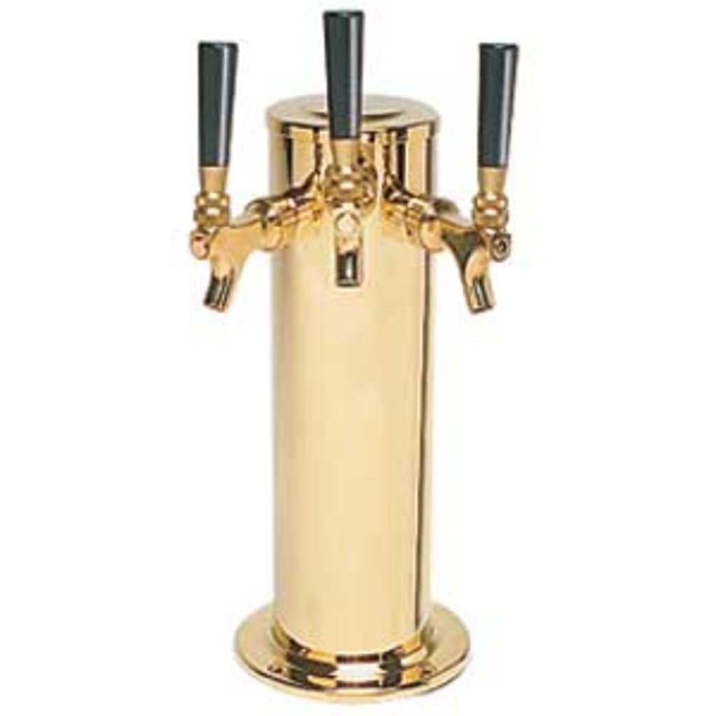 4" Column - 3 Faucets - PVD Brass - Air Cooled