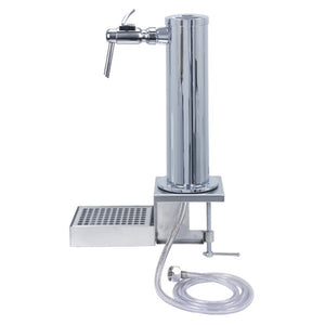 3" Clamp-On Wine Tower - Chrome ABS Plastic - 1 Faucet