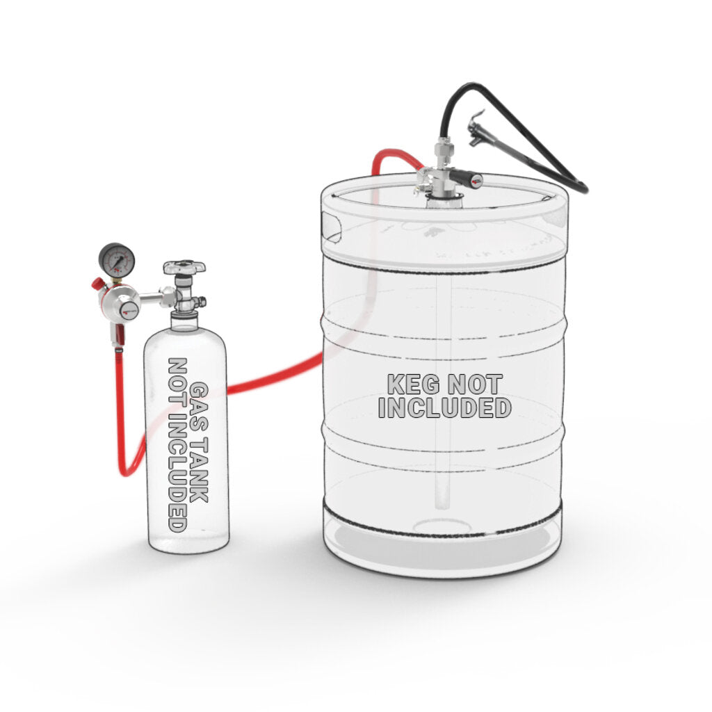 American "D" System CO2 Party Dispensing System with Hose & Plastic Faucet