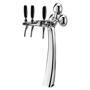 Falco Chrome Tower w/Medallion -3 Faucets - Chrome Finish - Glycol Ready