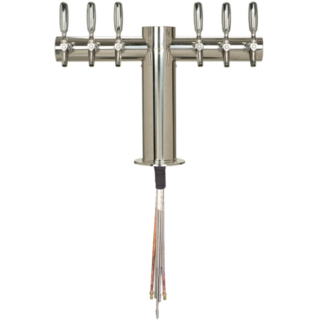 Metropolis "T" - 6 Faucets - Polished Stainless Steel - Glycol Cooled
