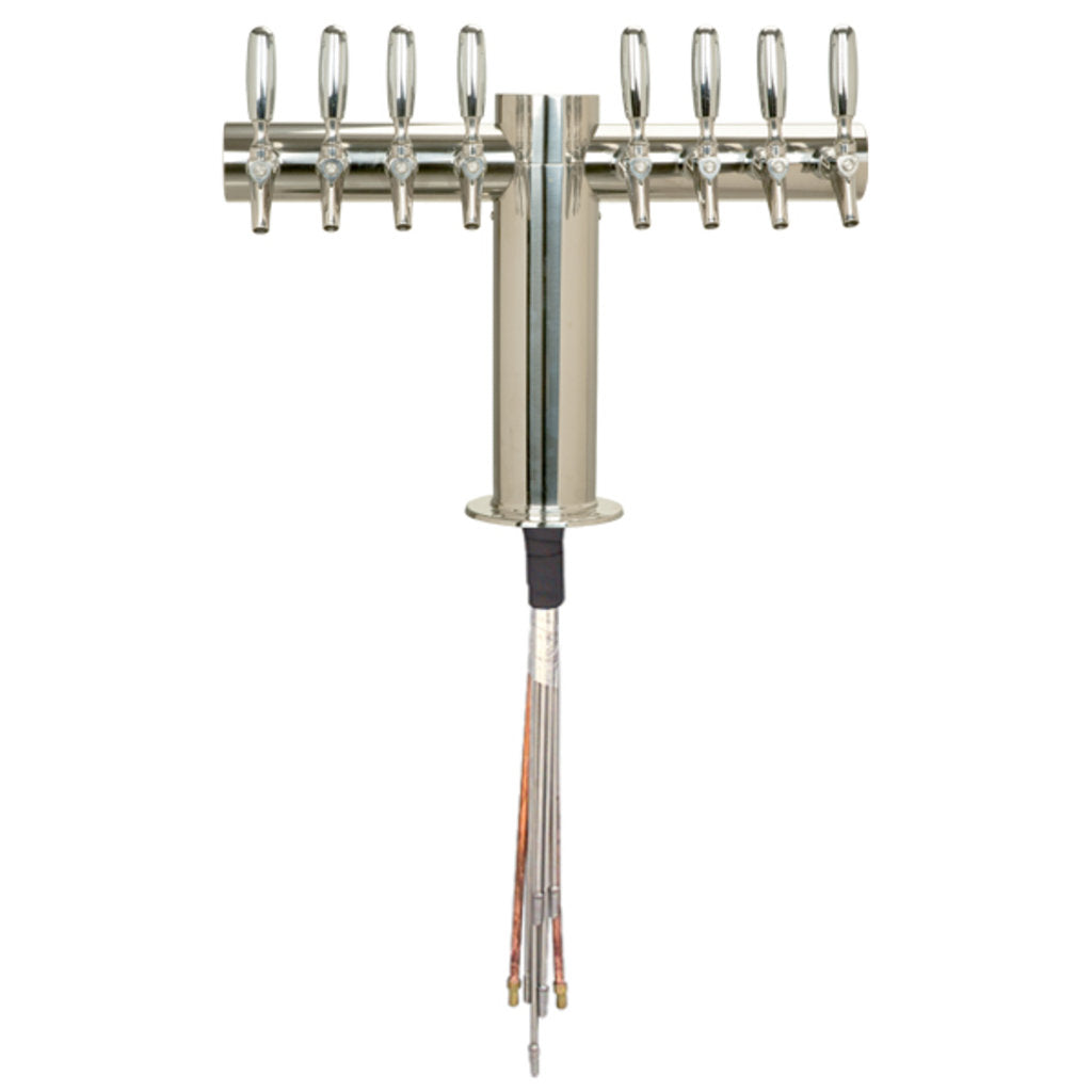 Metropolis "T"- 8 Faucets - Polished Stainless Steel - Glycol Cooled