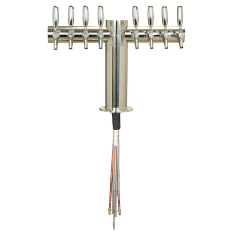 Image of Metropolis "T"- 8 Faucets - Polished Stainless Steel - Glycol Cooled