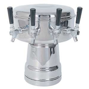 Mushroom Tower - 4 Faucets - Polished Stainless Steel - Glycol Cooled
