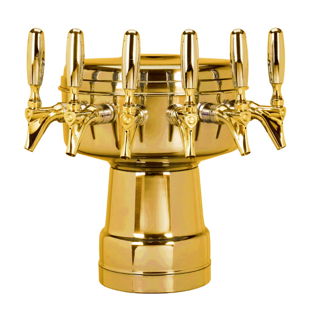 Mushroom Tower - 6 Faucets - PVD Brass - Air Cooled