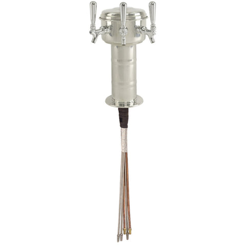 Image of Mini Mushroom Tower - 3 Faucets - Polished Stainless Steel - Glycol Cooled