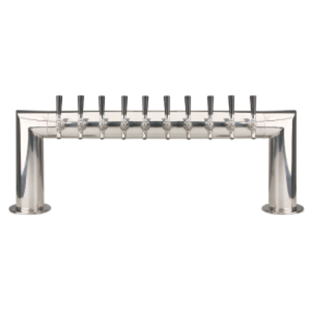 Pass Thru - 10 Faucet - Polished Stainless Steel - Glycol Cooled