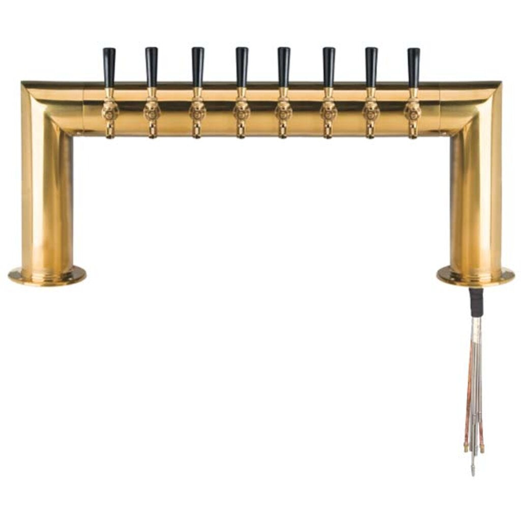 Pass Thru - 8 Faucet - PVD Brass - Glycol Cooled