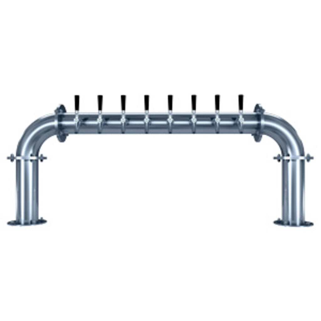 Titan "U" - 8 Faucets - Polished Stainless Steel - Glycol Cooled