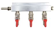 3-WAY ALUMINUM DISTRIBUTOR PLUG X .355 HOSE BARB