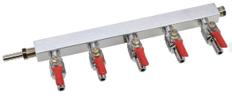 5-WAY ALUMINUM DISTRIBUTOR PLUG X .355 HOSE BARB.