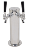 DOUBLE TOWER SS FINISH WITH STAINLESS FAUCETS AND SHANKS.