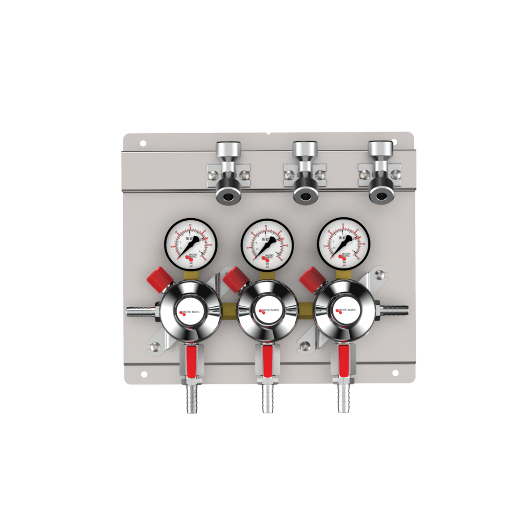 Secondary Regulator Panel - 3 Products - 3 Pressures
