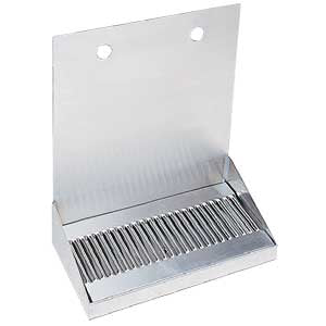 12" Stainless Steel Wall Mount Drain Tray - 2 Faucet