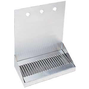 12" Stainless Steel Wall Mount Drain Tray - 3 Faucet