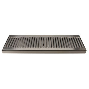 18" Stainless Steel Surface Mount Drain Tray, w/ Drain