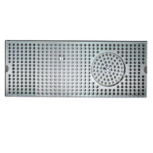 12" Stainless Steel Glass Rinser Drain Tray, 2-4 Faucets