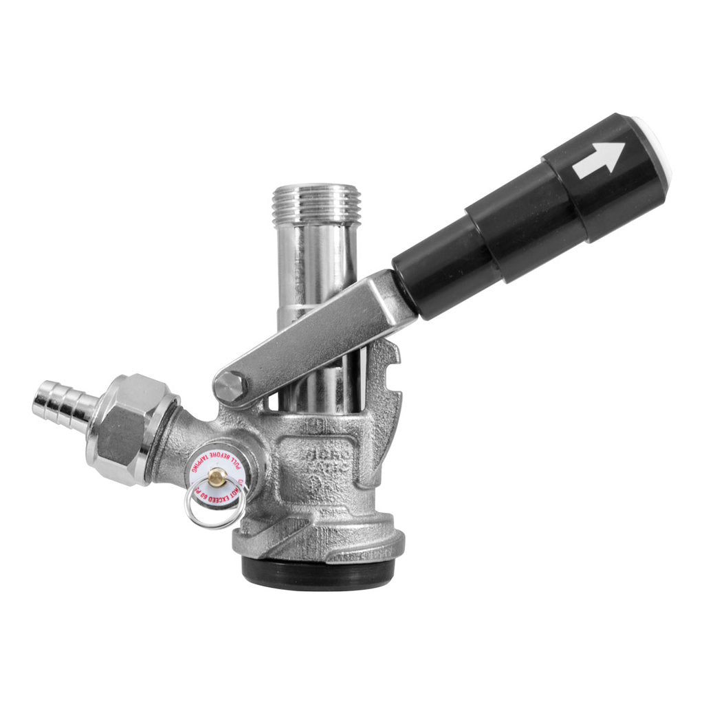 D system-keg coupler tap w/black lever handle