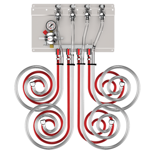 4 Kegs, Secondary Panel with Manifold
