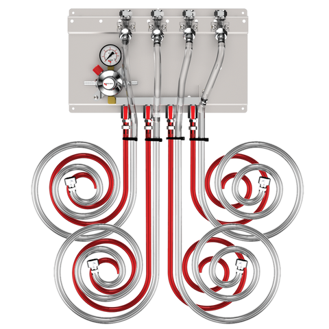 Image of 4 Kegs, Secondary Panel with Manifold