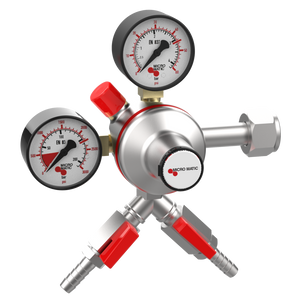 Double Gauge - CO2 Primary - 1 Pressure - 2 Kegs