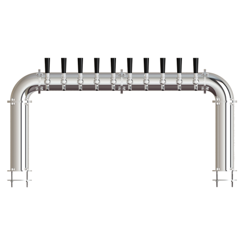 Beer Tower 10 Tap Stainless Pass-Thru ARCADIA 10, Glycol